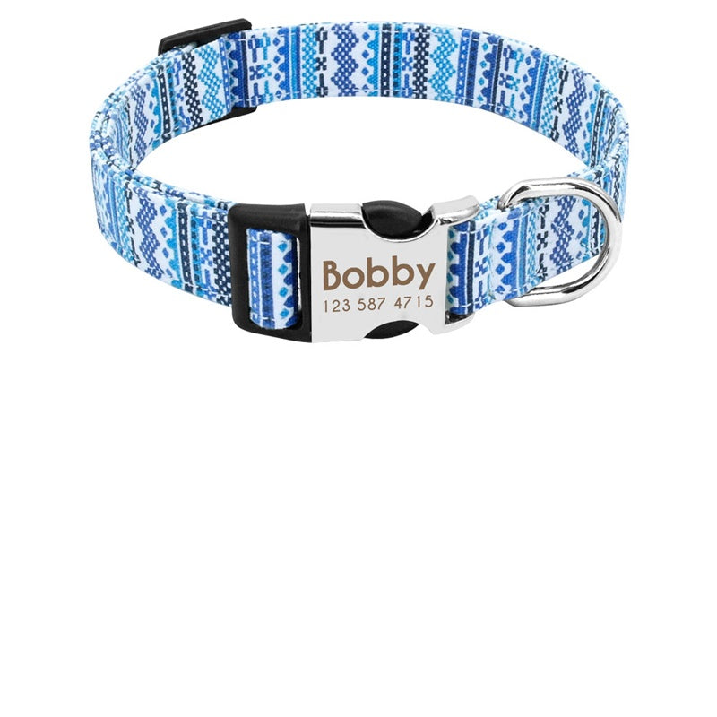 Custom Pet Collar With Engraved Tag 7