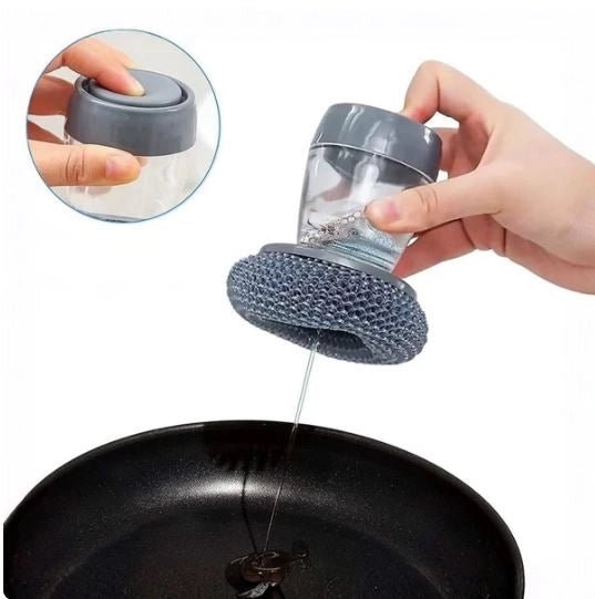 2-in-1 Soap Dispensing Dish Brush (Pack of 2) – Press & Clean | No Mess, No Refills