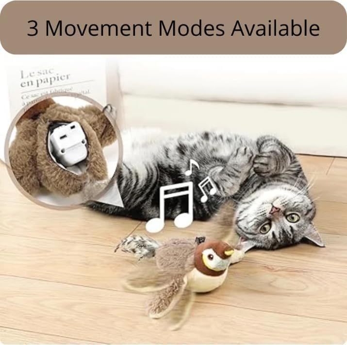 Interactive Chirping Bird Cat Toy V
