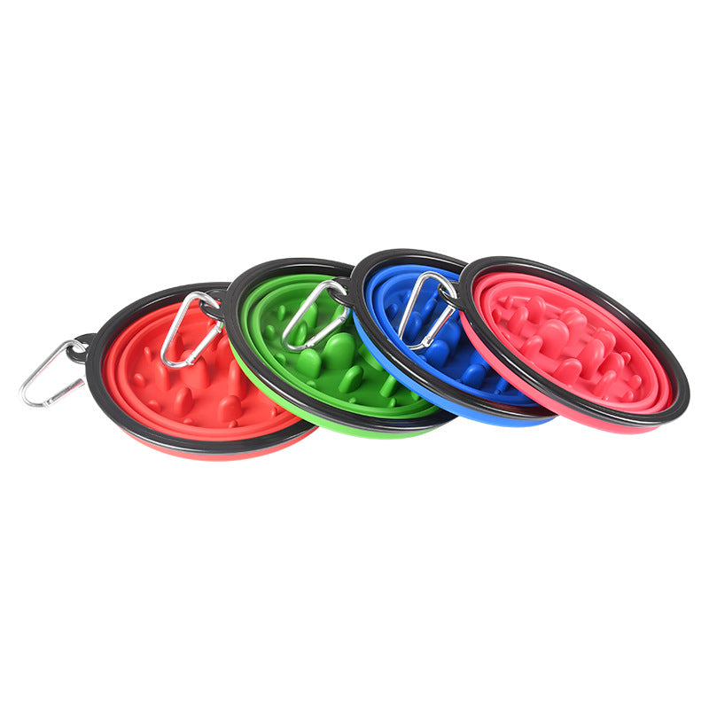 Outdoor Portable Pet Collapsible Slow Food Bowl 2