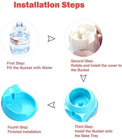 Automatic Pet Water Food Dispenser 3.5L Large Capacity Self-Dispensing Gravity Feeder Water Cat Feeding Bowl Drinking Water/Automatic Feeding Pet Supplies, Multicolor