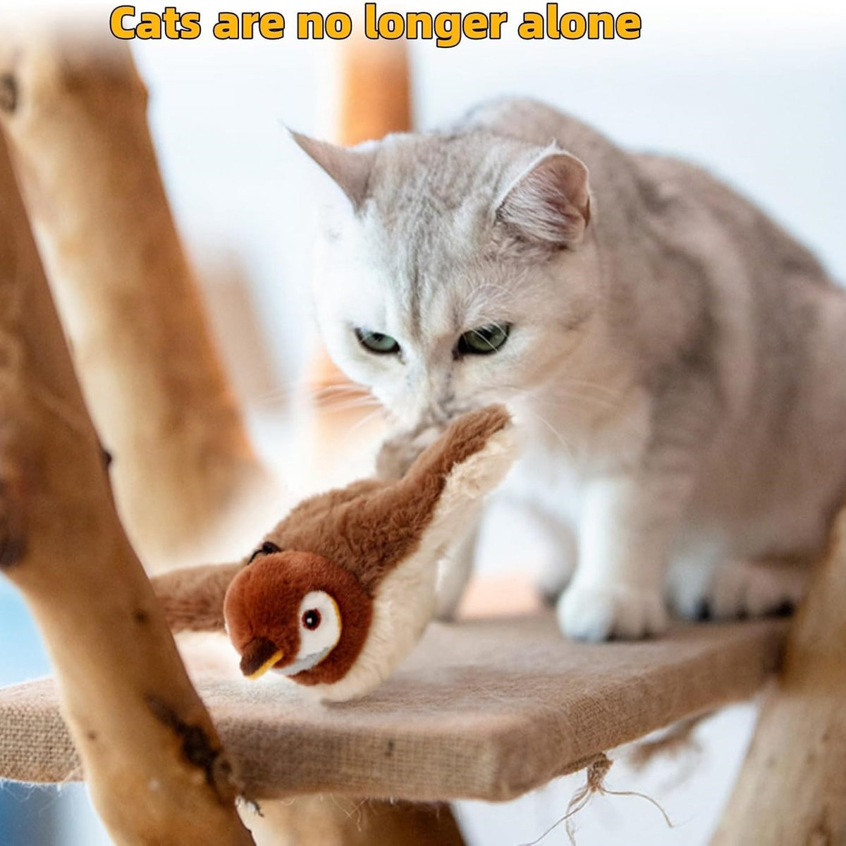 Interactive Chirping Bird Cat Toy I