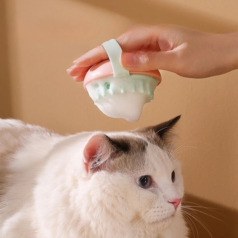 Pet Silicone Bathing Brush Pet Massage Scrubbing 