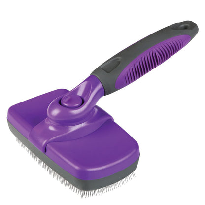 self-cleaning pet slicker brush 4