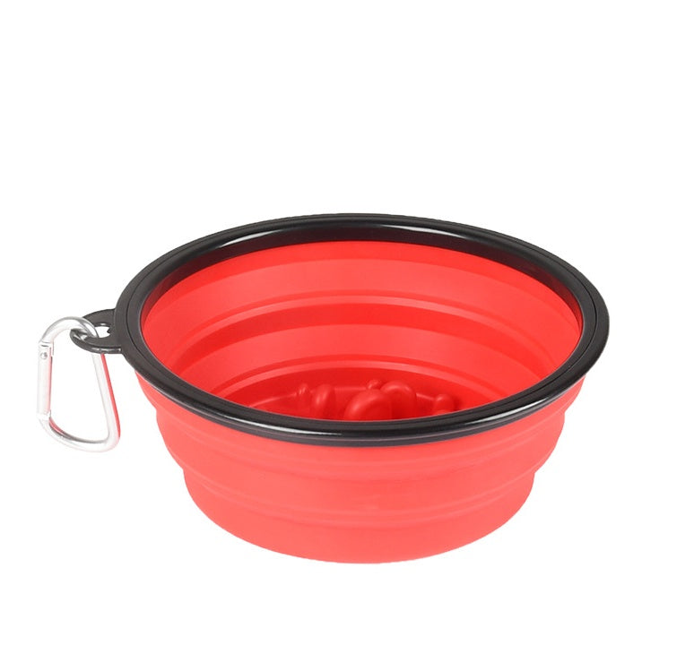 Outdoor Portable Pet Collapsible Slow Food Bowl 4