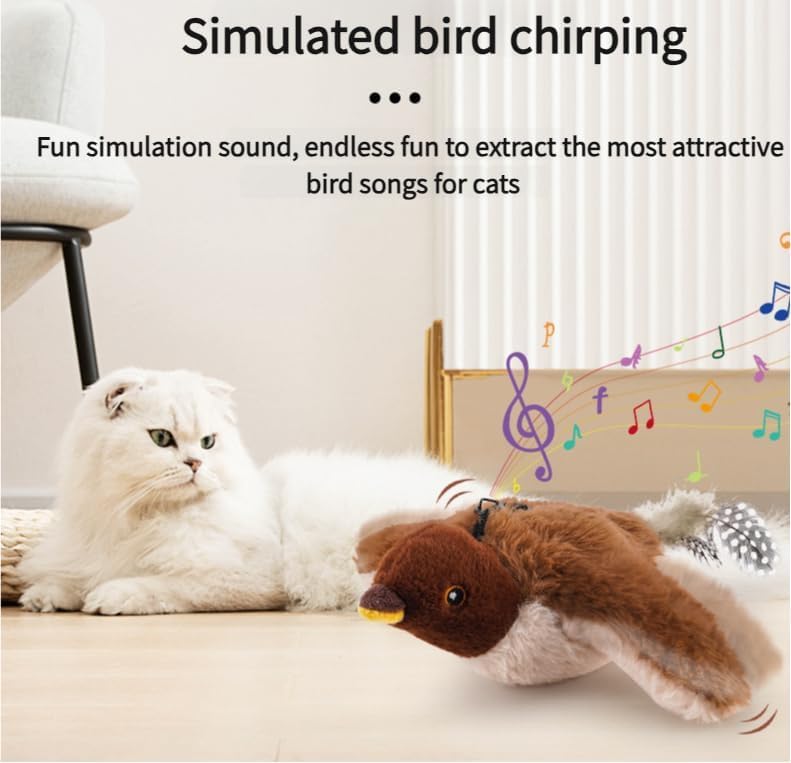 Interactive Chirping Bird Cat Toy VII