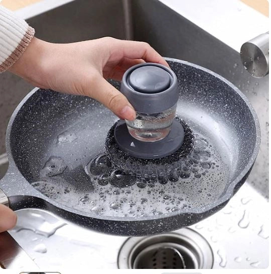 2-in-1 Soap Dispensing Dish Brush (Pack of 2) – Press &amp; Clean | No Mess, No Refills
